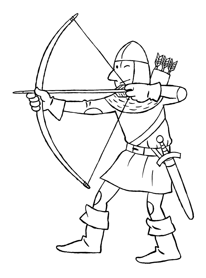 Лучник рисунок легкий